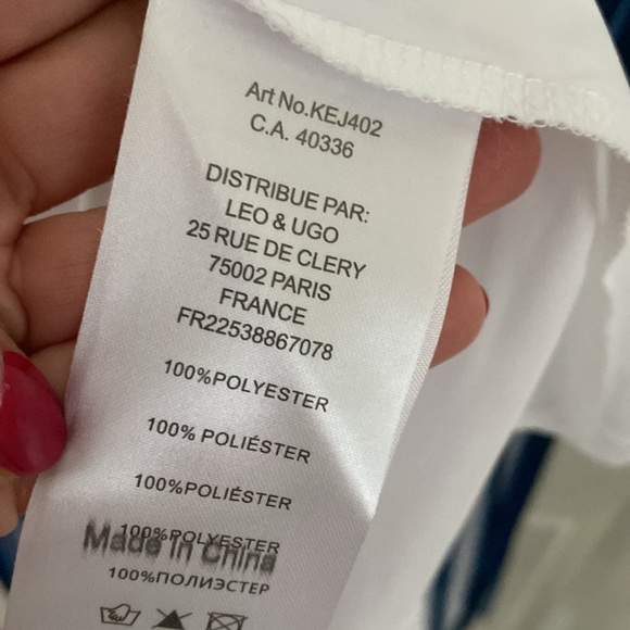 Leo & Ugo Paris Blue Ombré Pleated Skirt. Size Small - Picture 10 of 11